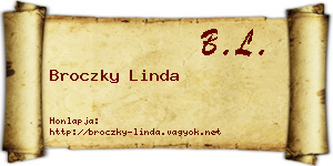 Broczky Linda névjegykártya